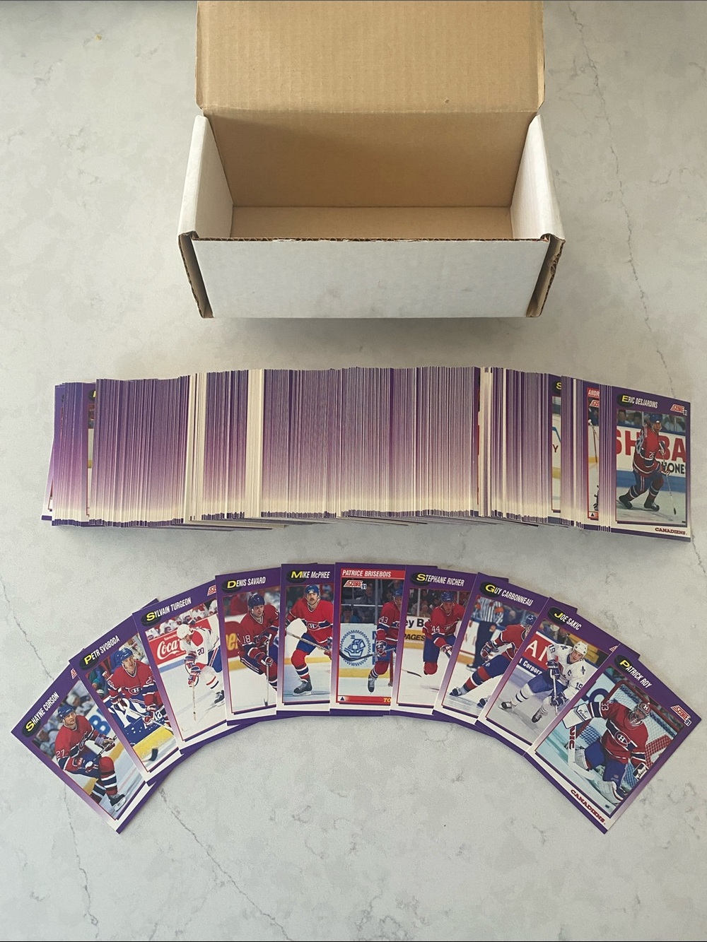 SCORE AMERICAN 1990-91 HOCKEY TRADING CARDS SET - OPENED
